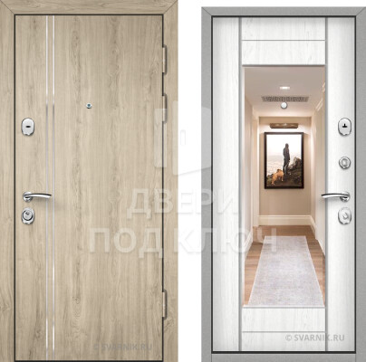 Дверь с зеркалом в квартиру ДПК-10333